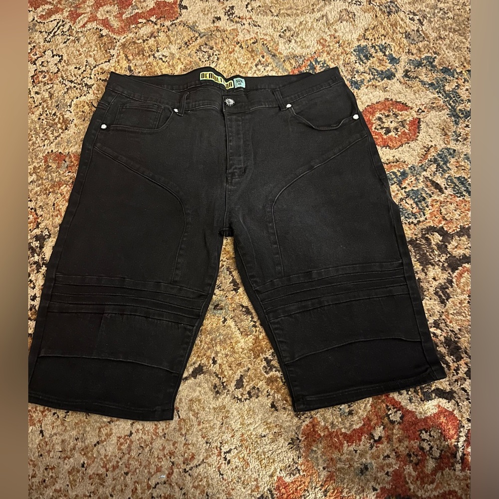 Men's Black Jean Shorts